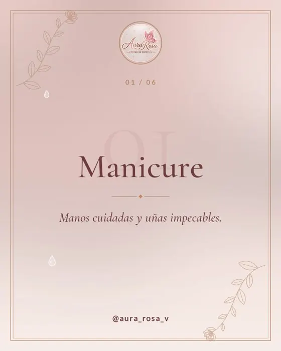 Manicure en Aura Rosa, centro de estética en Viña del Mar