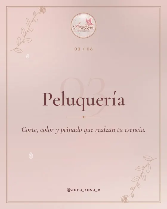 Peluquería, corte y brushing en Aura Rosa, Viña del Mar